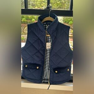 J. Crew puffer vest navy